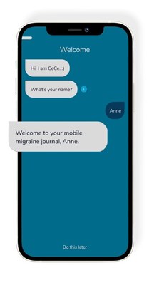 CeCe acts as a journal, guiding users to log migraine attacks, triggers and treatment in real-time and providing individual insights including triggers and timing.