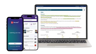 Two new digital platforms from McGraw Hill expand the company's leadership in the medical education category. Images show screen shots of the products on mobile devices and a desktop.