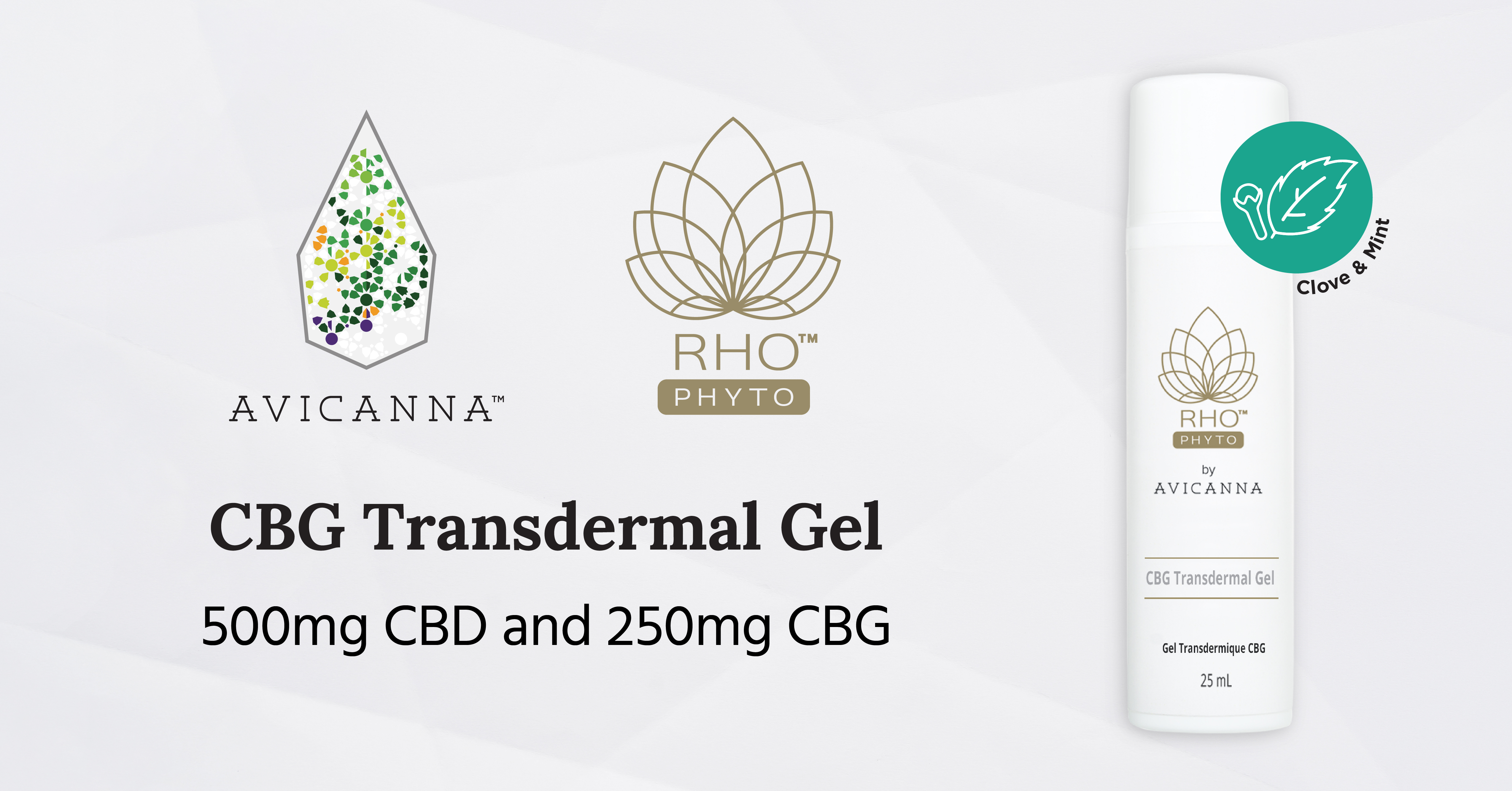 RHO Phyto CBG Transdermal Gel Avicanna