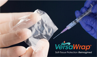 VersaWrap is an FDA-cleared medical device implant (not tissue) comprising hyaluronic acid (HA) and alginate that provides a gelatinous encasement for peripheral nerves, tendons, and surrounding tissues such as ligaments and skeletal muscles. Our innovative technology allows tissues to glide and to remain untethered, thereby reducing reoperations and improving patient outcomes.