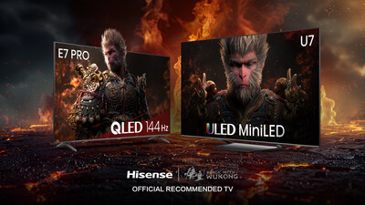 Hisense ULED Mini-LED U7 and QLED E7 PRO TVs are the official recommended TVs for Black Myth: Wukong’