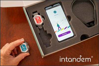 InTandem(R) includes shoe-worn sensors, a headset, and a touchscreen control unit.