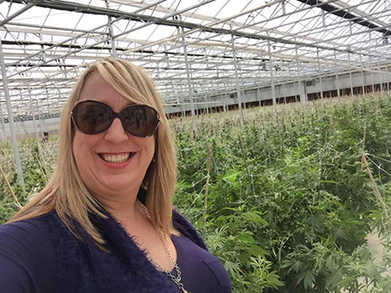 Nurse Julie Monteiro, RN, BSK in a Cannabis Grow