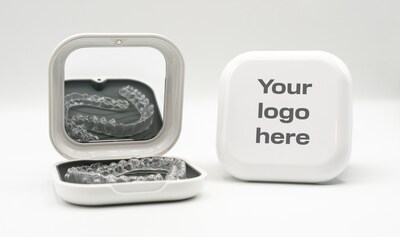 shopulab.com offers bulk purchase of aligner storage cases with your logo customized on the aligner case.