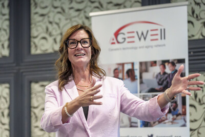 Marnie Courage, Founder and CEO of Incluzia Inc., won the 2024 AGE-WELL National Impact Challenge for an assessment tool that provides personalized home safety and modification recommendations. (CNW Group/AGE-WELL)