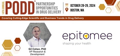 Epitomee Medical will present its Breakthrough Oral Delivery Platform at PODD 2024 in Boston on October 29. Dr. Gil Cohen, VP R&D, will highlight innovations in biologics delivery, offering a non-invasive alternative to injections. Visit epitomeemedical.com.