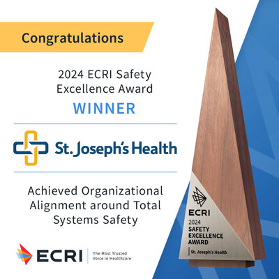 St. Joseph’s Health Wins National Patient Safety Award