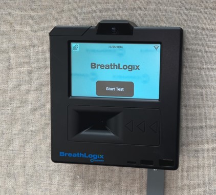 Breath Logix autonomous wall mounted alcohol breathalyzer device (compact version)