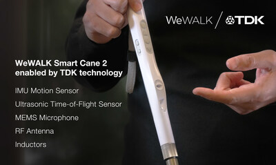 TDK technologies empower accessibility innovation with WeWALK’s AI-powered smart cane