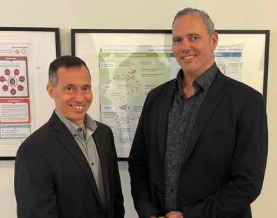 Gilles Couturier, Levio's COO, and Stephen Karam, Systemscope's President (CNW Group/Levio)