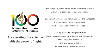 Nikon Microscope 100th Anniversary Logo and Statement
