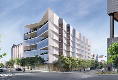 A rendering of the Innovative Genomics Institute–Bakar Labs building, which will be constructed at the corner of Oxford St. and University Ave. on the north edge of the Berkeley Innovation Zone. Image: DGA + Weiss/Manfredi A rendering of the Innovative Genomics Institute–Bakar Labs building, which will be constructed at the corner of Oxford St. and University Ave. on the north edge of the Berkeley Innovation Zone. Image: DGA + Weiss/Manfredi