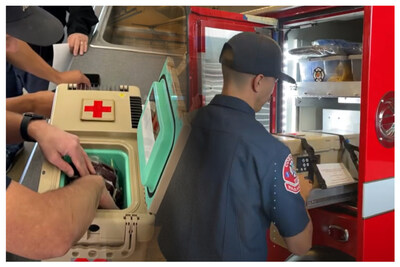The DDT APRU (portable blood refrigerator) at work with Corona Fire Department in CA
