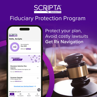 Scripta Insights, the doctor-driven, AI-powered Rx Navigation™ company, announced today the launch of its Fiduciary Protection Program, designed to help self-insured employers stay compliant amid increased legal risks related to ERISA fiduciary responsibilities in prescription drug pricing.