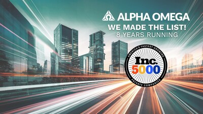Alpha Omega, a leading provider of AI-driven modernization and digital transformation solutions to the federal government, has made the prestigious Inc. 5000 list of America&rsquo;s fastest-growing private companies for the eighth consecutive year.