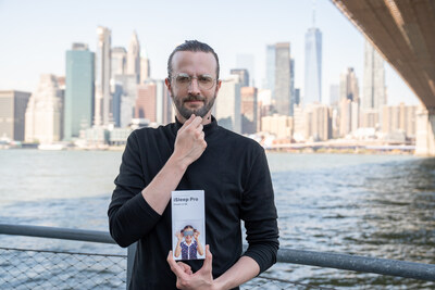 A Steve Jobs lookalike showcases the iSleep Pro kit - a tongue-in-cheek “technological bedtime breakthrough” promoting device-free kids’ bedrooms. A Steve Jobs lookalike showcases the iSleep Pro kit - a tongue-in-cheek “technological bedtime breakthrough” promoting device-free kids’ bedrooms.