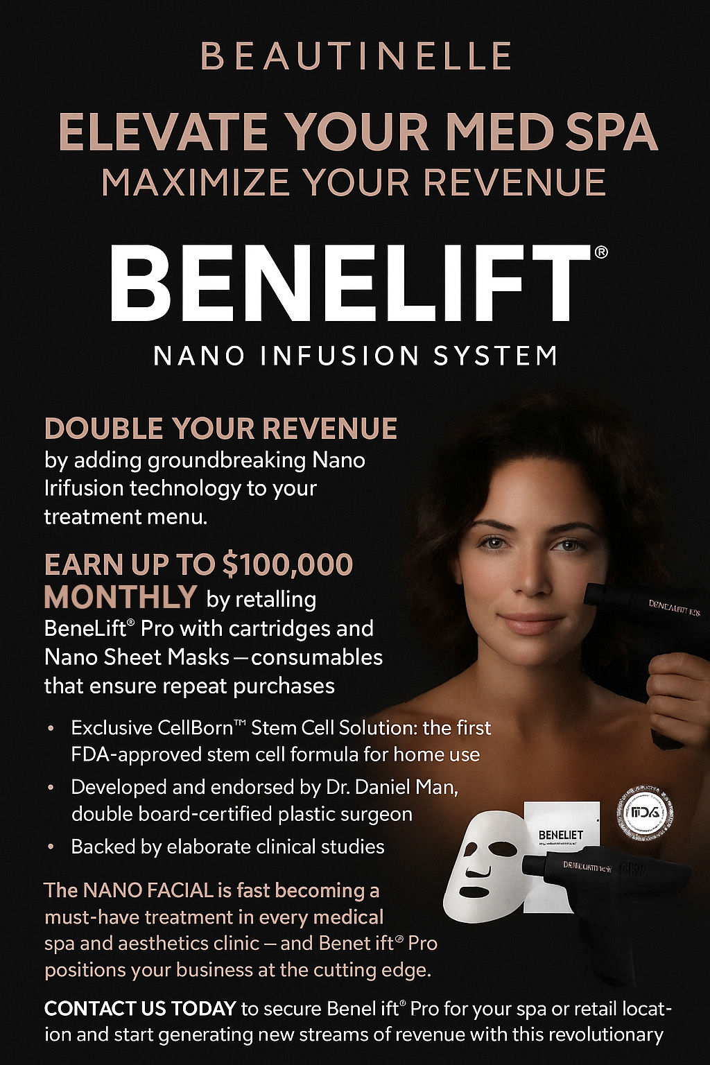 BeneLift Pro Nano Infusion System for Med Spas