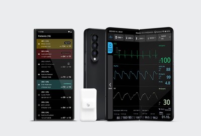 Sibel's advanced wearables integrate with a wide range of mobile devices for continuous vital signs display and alerting.