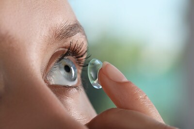 miLens is a groundbreaking electronics-free soft contact lens designed to continuously monitor intraocular pressure (PRNewsfoto/Smartlens, Inc.)