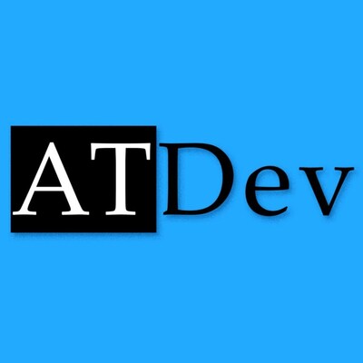 ATDev logo on blue background (PRNewsfoto/ATDev)