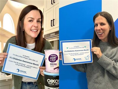 In Honor of American Diabetes Month, Danone North America will host a Reddit "Ask Me Anything&rdquo; session led by registered dietitians offering free expert advice and nutrition resources to empower people to reduce their risk of type 2 diabetes.