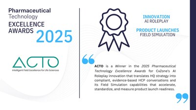 ACTO’S CxZone Wins Dual Honors In 2025 PHARMACEUTICAL TECHNOLOGY Excellence Awards (CNW Group/ACTO Technologies, Inc.) ACTO’S CxZone Wins Dual Honors In 2025 PHARMACEUTICAL TECHNOLOGY Excellence Awards (CNW Group/ACTO Technologies, Inc.)