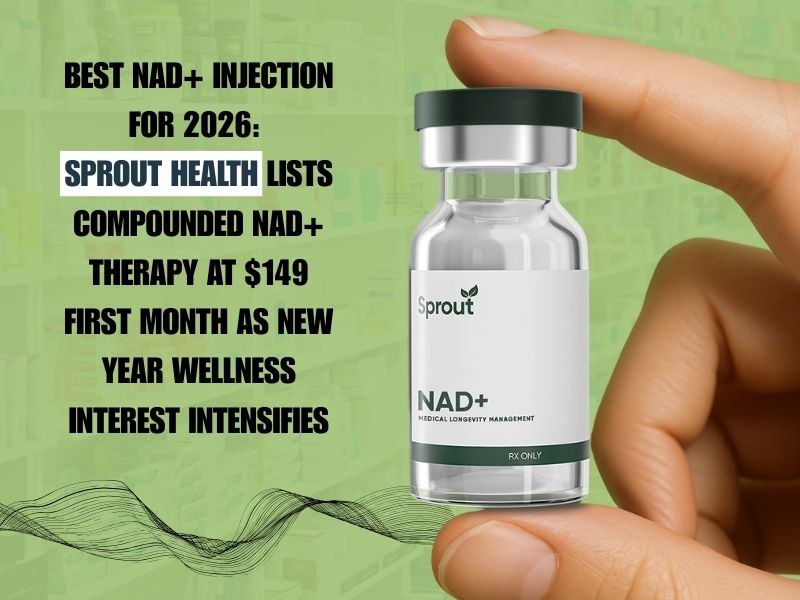 Best NAD+ Injection for 2026 Sprout Health Lists Compounded NAD+ at $149 First Month as Telehealth Longevity Programs Expand