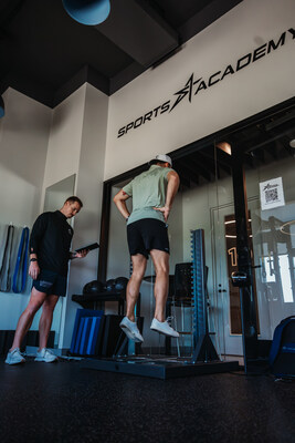 Sports Academy athletes harness Hawkin Dynamics force plate technology to gain actionable insights and elevate training outcomes.