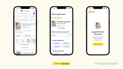 The booking user interface