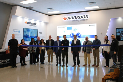 Representatives from Hankook Tire, Evernorth Health Services, Montgomery County, and Clarksville Industrial Development participate in a grand opening ceremony for the Hankook Tire Clinic Powered by Evernorth, a new onsite health center at Hankook&rsquo;s manufacturing plant in Clarksville, Tenn.