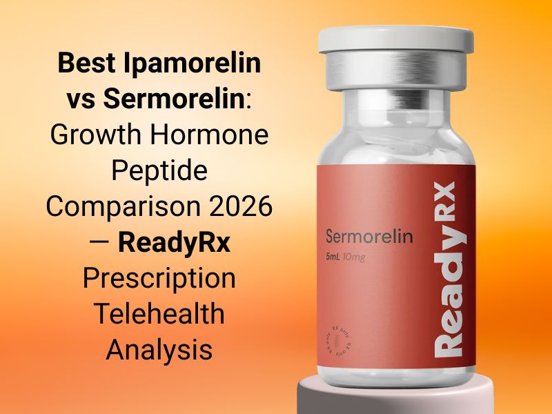 Best Ipamorelin vs Sermorelin Growth Hormone Peptide Comparison 2026 ReadyRx Prescription Telehealth Analysis