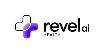 A purple logo for RevelAi Health (PRNewsfoto/RevelAi Health)