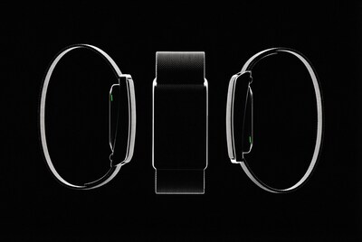 Speediance Strap wearable prototype showcased at CES 2026, shown in multiple viewing angles