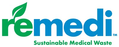 remedi Waste Solutions logo. remedi is the first medical waste disposal company in Texas permitted to recycle medical waste. Formerly Mediwaste, remedi provides sustainable, compliant, and cost-effective medical waste management solutions for healthcare facilities, ensuring safe treatment, recycling, and disposal. Learn more at remediwaste.com (PRNewsfoto/remedi) remedi Waste Solutions logo. remedi is the first medical waste disposal company in Texas permitted to recycle medical waste. Formerly Mediwaste, remedi provides sustainable, compliant, and cost-effective medical waste management solutions for healthcare facilities, ensuring safe treatment, recycling, and disposal. Learn more at remediwaste.com (PRNewsfoto/remedi)