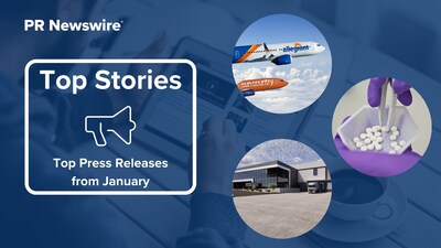 PR Newswire Monthly Press Release Roundup, January 2026. Photos provided by Allegiant Travel Company, NOVO NORDISK INC. and ALDI.