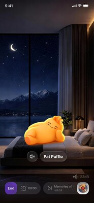 Gently tap Pufflo to begin your Goodnight Ritual.