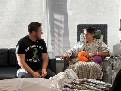 Fitzpatrick and Elias meet for the first time following the transplant. Credit: NYU Langone Health