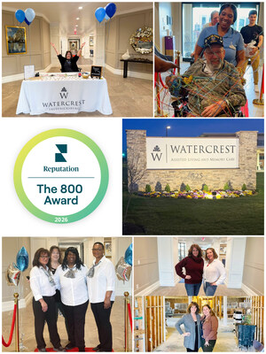 Watercrest Fredericksburg Assisted Living and Memory Care is honored with the 800 Award by Reputation, a global leader in reputation performance management.