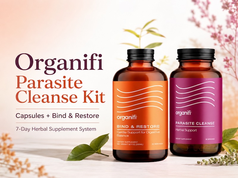 Organifi Parasite Cleanse Kit Most Effective Herbal Parasite Binding Detox Supplements