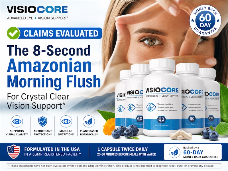 VisioCore Claims Evaluated The 8-Second Amazonian Morning Flush For Crystal Clear Vision Support