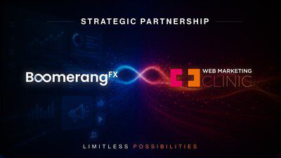 BoomerangFX continues its UK expansion through a strategic partnership with The Web Marketing Clinic, bringing AI-powered solutions to the Aesthetic & Wellness industry. (CNW Group/BoomerangFX)