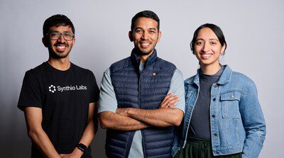 (L to R) Synthio Labs' Co-Founders Rajashekar Vasantha, Supreet Deshpande and Sahitya Sridhar